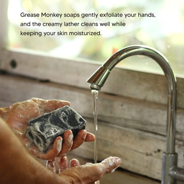 Bali Soap Grease Monkey - Natural Soap for Men, Dad, Husband - Special Father's Day Gift - Activated Charcoal Scrub for Mechanic - Cleans Dirty, Greas - Image 6