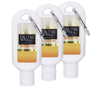 SPF 30 Sunscreen Multi-Pack by L’AUTRE PEAU | Travel Size Sunscreen for Men, Women, and Kids | Non-Greasy Water Resistant | Tropical Scent | TSA Appro