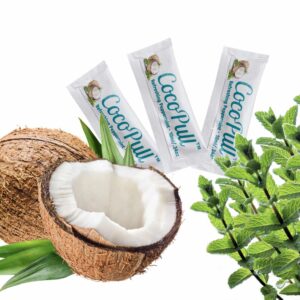 CocoPull - Organic Oil Pulling 14 Packets/Sachets with Coconut Oil and Peppermint Oil for Healthy Teeth, Gums, Bad Breath Remedy. Natural Teeth Whiten - Image 3