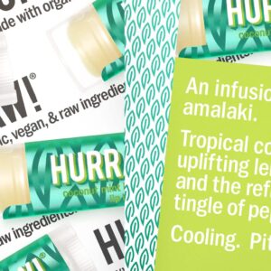 Hurraw! Pitta (Coconut, Mint, Lemon Grass), Kapha (Grapefruit, Ginger, Eucalyptus), Vata (Almond, Cardamon Rose) Lip Balms, 3 Pack Bundle: Organic, Ce - Image 3