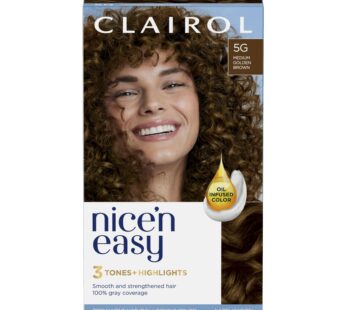Nice n Easy Clairol Permanent Hair Dye,5G Medium Golden Brown Hair Color,Pack of 1