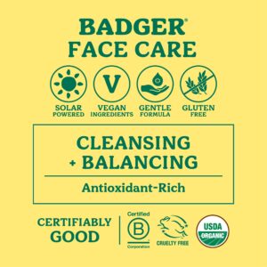 Badger - Face Cleansing Oil, Argan, Certified Organic Face Oil Cleanser, 2 oz - Image 4