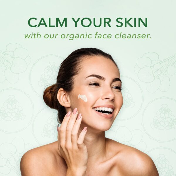Nourish Organic Moisturizing Face Cleanser for All Skin Types, Watercress + Cucumber Face Wash, Fragrance-Free, 6 Oz (Pack of 2) - Image 3