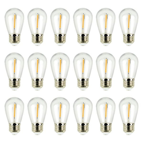 Newhouse Lighting S14LED18 Outdoor Weatherproof S14 String Light Bulbs, 18 Count (Pack of 1)