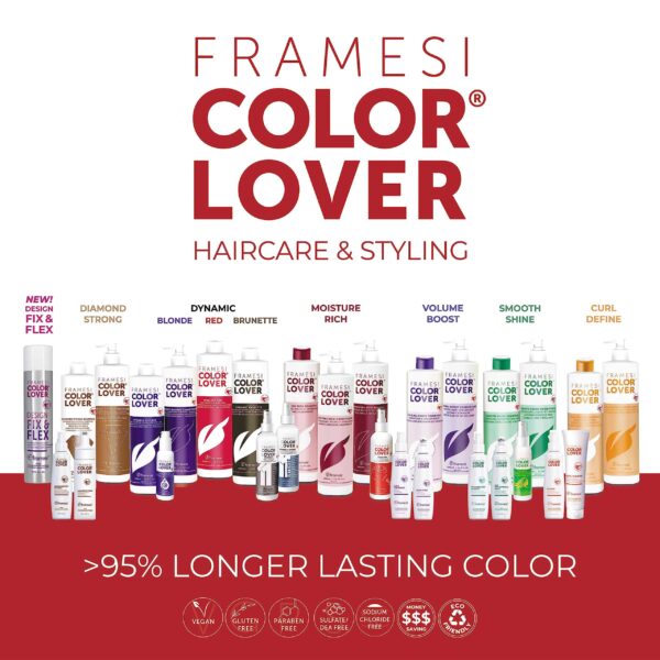 FRAMESI Smooth Shine Sulfate Free Shampoo for Color Treated Hair, 16.9 Fl Oz - Image 7