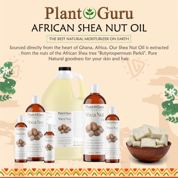 African Shea Nut Butter Oil 2 fl. oz. 100% Pure Natural Skin, Face, Hair Growth And Moisturizer. DIY Body Butters, Lotions, Creams, Lip Balm And Soap - Image 3