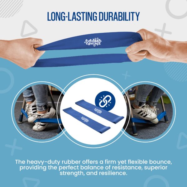 Chair Bands for Kids with Fidgety Feet - Fidget Bands for Classroom Chairs, Bouncy Bands, Sensory Flexible Bands, ADHD Chair Bands for Kids, Anti-Snap - Image 6