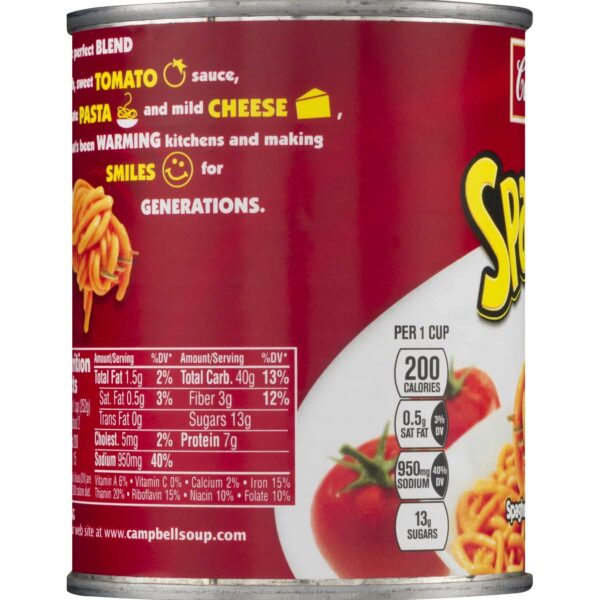Campbell's, Spaghetti in Tomato Sauce with Cheese, 14.2oz Can (Pack of 6) - Image 2