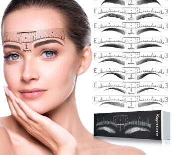 Skymore Eyebrow Ruler, 100Pcs Eyebrow Stencil Microblading Ruler, Disposable Eyebrow Template Eyebrow Ruler Sticker, Eyebrow Shape Kit for Microbladin