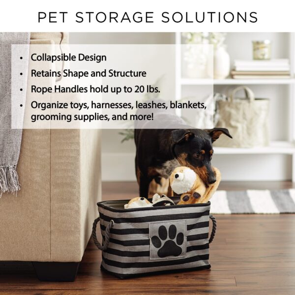 Bone Dry Pet Storage Collection Collapsible Bin, Medium Rectangle, Taupe - Image 8