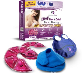 Mommyz Love Gel Nursing Pads for Breastfeeding – Hot & Cold Therapy Gel Breastfeeding Pads for Clogged Ducts Relief – Soothing Reusable Breast Pads fo