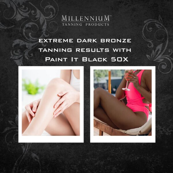 Millennium Tanning Paint It Black 50X - Extreme Dark Tanning Lotion, 13.5 Ounces - Image 4