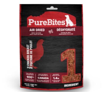 PureBites Chicken Jerky Dog Treats, 1 Ingredient, Made in Canada, 5.5oz