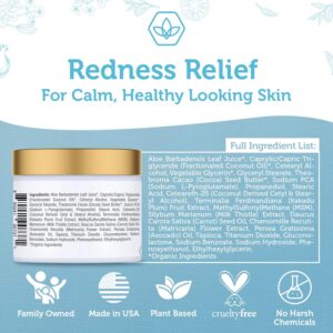 Era Organics Cream Redness Relief Moisturizer- Soothing Redness Relief for Face with Manuka Honey, MSM, Chamomile - Calming Moisturizer for Face - Red - Image 6