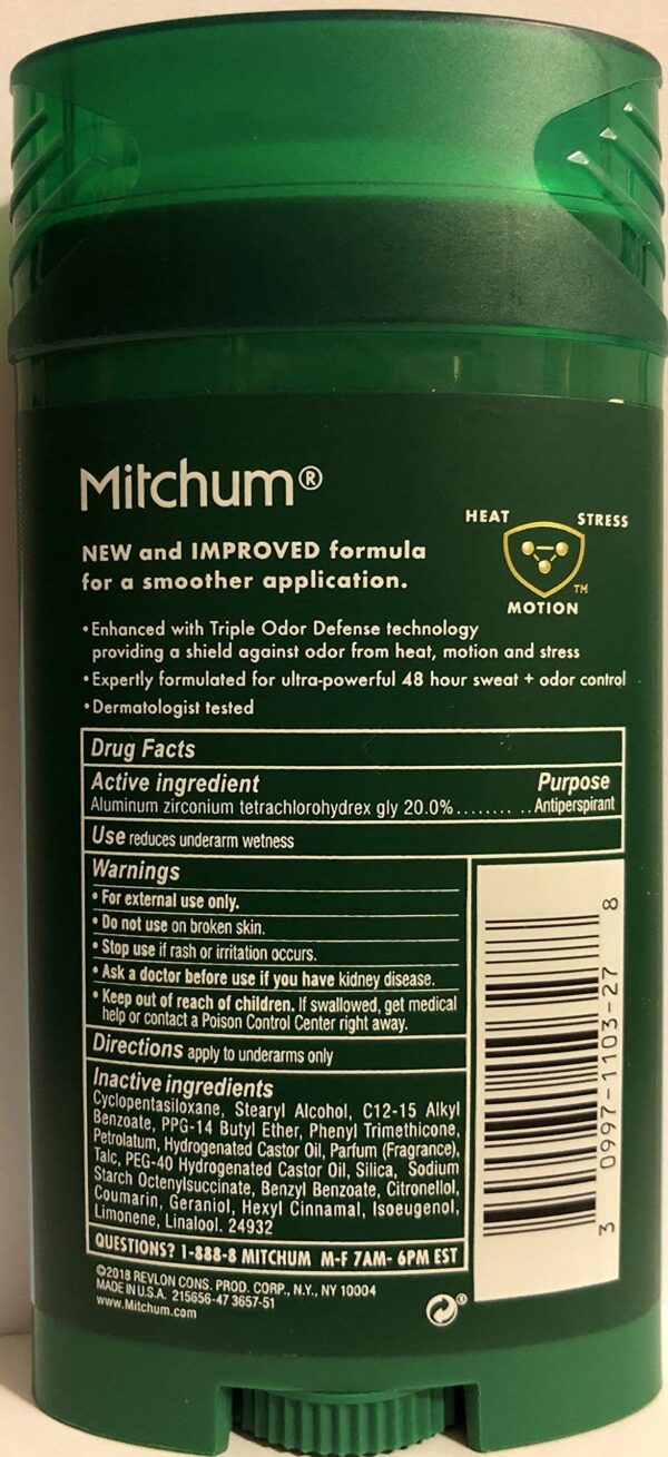 MITCHUM Advanced Control Invisible Solid Clean Control For Men, 2.7 Oz (Pack of 3) - Image 3