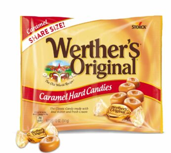 WERTHER’S ORIGINAL Caramel Hard Candies, 9 Ounce Bag, Hard Candy, Individually Wrapped Candy Caramels, Caramel Candy Sweets, Bag of Candy