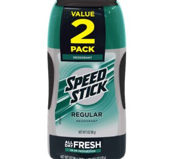 Speed Stick Deodorant, Regular 3 oz (Pack of 2)