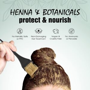 Light Mountain Henna Hair Color & Conditioner - Dark Brown Hair Dye for Men/Women, Organic Henna Leaf Powder and Botanicals, Chemical-Free, Semi-Perma - Image 6