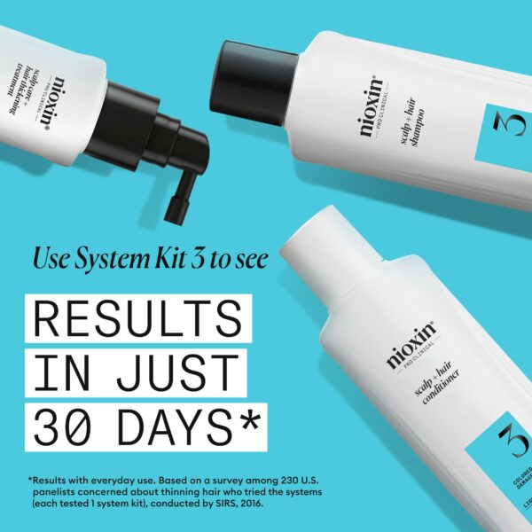 Nioxin System 3 Scalp + Hair Thickening Treatment- Serum for Damaged Hair with Light Thinning, 3.4 oz (Packaging May Vary) - Image 3