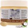 The Keys Sea Salt Scrub - Exfoliating Coconut Body Scrub, Hand Scrub, & Foot Scrub for Men, & Women, Salt Scrub Body Exfoliater, Coconut Scrub, with P