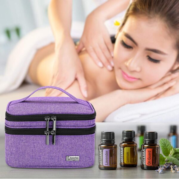 LUXJA Essential Oil Carrying Case - Holds 30 Bottles (5ml-30ml, Also Fits for Roller Bottles), Double-Layer Organizer for Essential Oil and Accessorie - Image 7