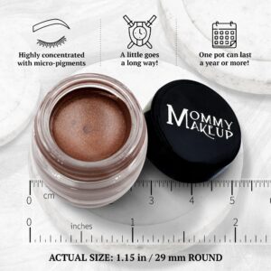 Mommy Makeup Waterproof Gel Eyeliner Pot in Chocolate Sizzle (Milk Chocolate Brown with Golden Shimmer/Golden Flecks) | Long Wear Cream Eye Liner | St - Image 6