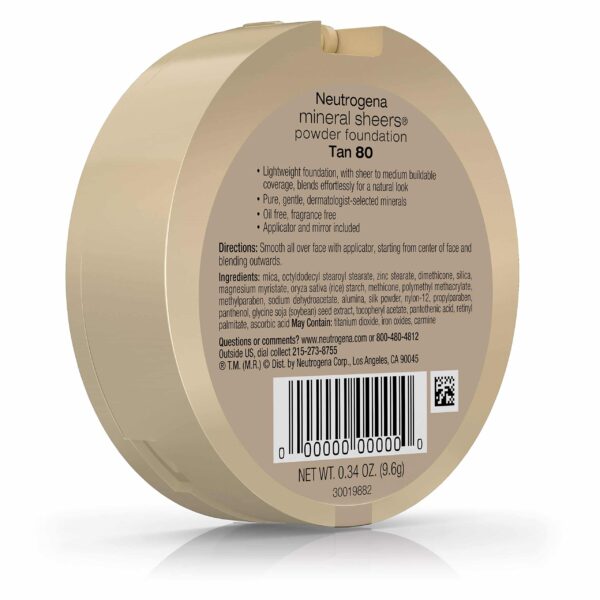 Neutrogena Mineral Sheers Powder Foundation, Tan 80, 0.34 Ounce - Image 6