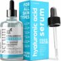 ArtNaturals Hyaluronic Acid Serum (1 Fl Oz / 30ml) - Anti- Aging Facial Serum, Natural Moisturizer w/Vitamin C Serum & Vitamin E - for Skin Care - Red