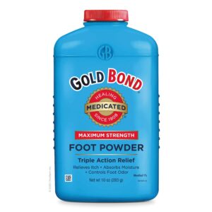 Gold Bond Medicated Foot Powder 10 oz., Maximum Strength Odor Control & Itch Relief - Image 1