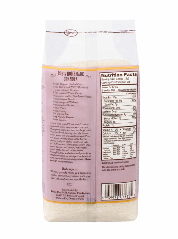 Bob's Red Mill Shredded Coconut (Unsweetened), 12 Ounce (Pack of 4) - Image 3