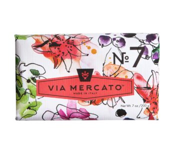 Via Mercato Italian Soap Bar (200 g), No. 7 – Peach, Fig Blossom & Rose