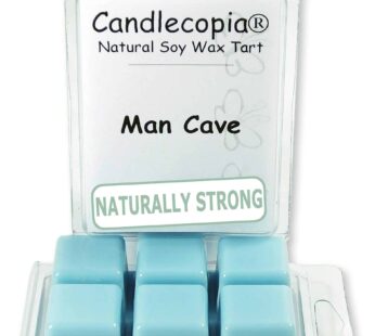Candlecopia Man Cave Strongly Scented Hand Poured Vegan Wax Melts, 12 Scented Wax Cubes, 6.4 Ounces in 2 x 6-Packs
