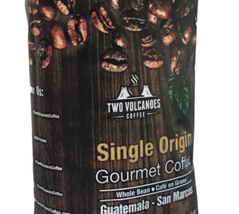 Two Volcanoes Coffee – Gourmet Guatemala Whole Bean Medium Roast Single-Origin Coffee. 1 lb