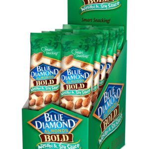 Blue Diamond Almonds Wasabi & Soy Flavored Snack Nuts, Single Serve Bags (1.5 oz, Pack of 12) - Image 3