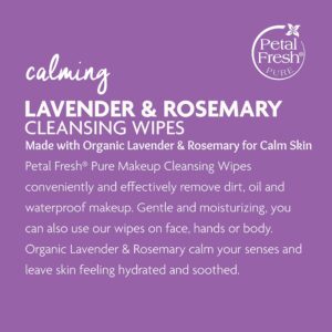 Petal Fresh Calming & Healing Lavender & Rosemary Makeup Removing, Cleansing Towelettes, Gentle Face Wipes, Daily Cleansing, Vegan and Cruelty Free, 6 - Image 2