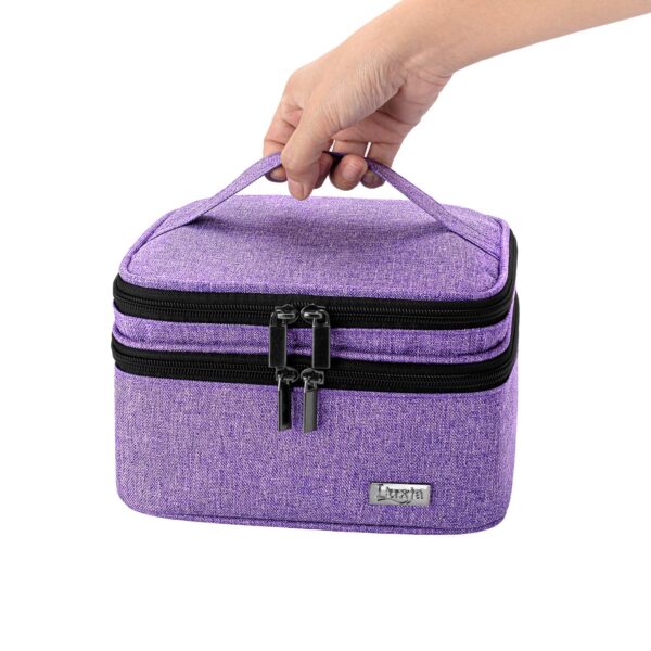 LUXJA Essential Oil Carrying Case - Holds 30 Bottles (5ml-30ml, Also Fits for Roller Bottles), Double-Layer Organizer for Essential Oil and Accessorie - Image 5