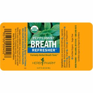 Herb Pharm Breath Refresher Certified Organic Herbal Fresh Breath Spray, Peppermint - Image 2