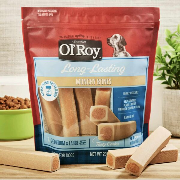 Ol' Roy Munchy Bone Peanut Butter flavor 20 oz 2 pack - Image 5