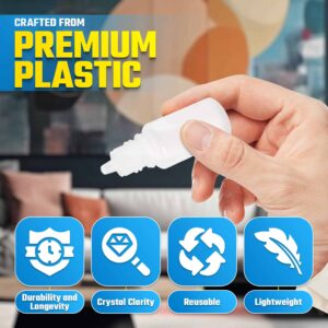 50Pcs Plastic Dropper Bottles for Liquids - 5ml Clear Plastic Bottles with Caps Empty Bottles for Oil Plastic Dropper Bottles - Dropper Bottles for Li - Image 3