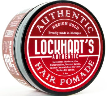 Lockhart?s Authentic Handcrafted Medium Hold Hair Pomade, Medium Shine, Sandalwood Vetiver Scent, 3.4oz