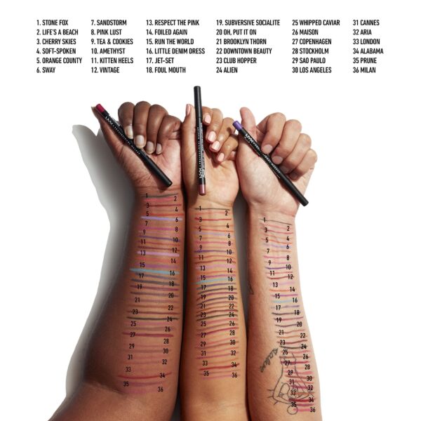 NYX PROFESSIONAL MAKEUP Suede Matte Lip Liner, Vegan Formula - Copenhagen (Matte Rich Plum) - Image 5