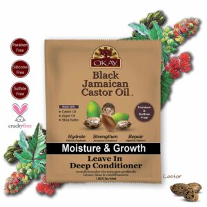 OKAY - Black Jamaican Castor Oil Leave-In Conditioner - All Hair Types/Textures - Repair, Moisturize, Grow Healthy Hair - with Argan Oil, Shea Butter - Image 2