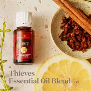 Young Living Thieves Essential Oil Blend 15 ml | Supports Immune System & Cleansing | Clove, Lemon, Cinnamon Bark, Eucalyptus Radiata, Rosemary | 100% - Image 2