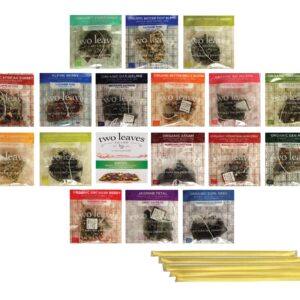 Two Leaves and a Bud Tea Whole Leaf Tea Variety Pack, 18 Flavors, 2 of each (36 Count) - Image 1