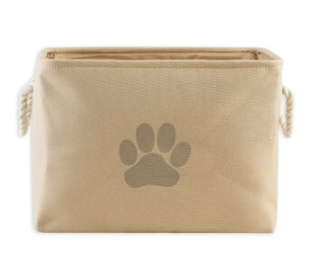 Bone Dry Pet Storage Collection Collapsible Bin, Medium Rectangle, Taupe