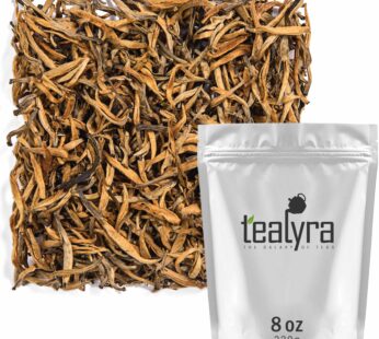 Tealyra – Imperial Golden Monkey – Yunnan Black Loose Leaf Tea – Best Chinese Black Tea – Bold Caffeine – 220g (8-ounce)