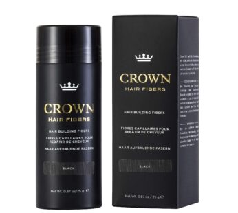 CROWN Hair Building Fibers for Fine & Thinning Hair (BLACK) – Instantly Create Thicker Fuller Looking Hair – Best Natural Keratin Hair Loss Concealer