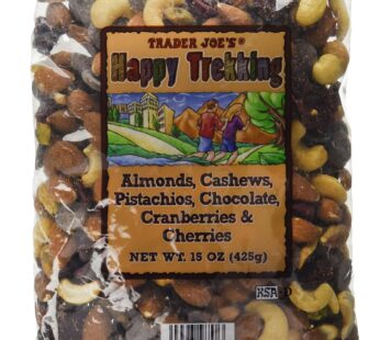 Trader Joe’s Happy Trekking…Almonds, Cashews, Pistachios, Chocolate, Cranberries & Cherries…15 oz. bag…Low Sodium…No Gluten