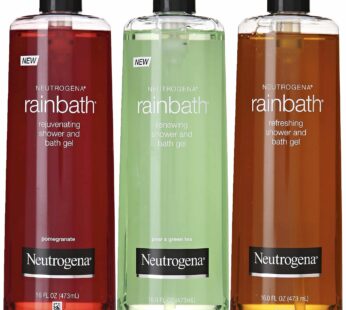 Neutrogena Rainbath Multi-pack of 3, 1 Original Formula, 1 Pomegranate and 1 Pear & Green Tea, 16 fl oz bottles