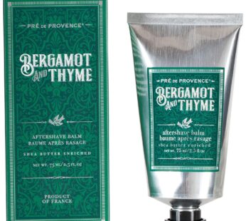 Pre de Provence Shea Butter Enriched Men’s After Shave Balm, 2.5 Ounce – Bergamot & Thyme (Packaging may vary)